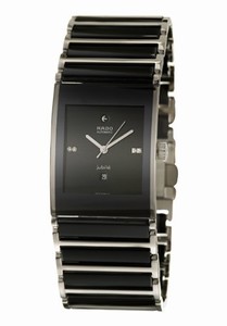 Rado Integral Automatic Diamonds Black Dial Stainless Steel and Ceramic Watch#R20853702 (Men Watch)