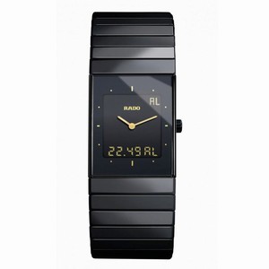 Rado Quartz Black Ceramic Black Dial Black Ceramic Band Watch #R21324162 (Men Watch)