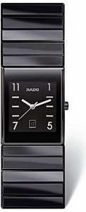 Rado Ceramica Quartz Black Dial Black Ceramic Watch# R21348202 (Women Watch)