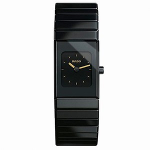 Rado Ceramica Quartz Analog Date Black Ceramic 19mm Watch# R21540252 (Women Watch)