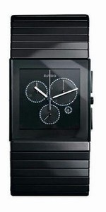 Rado Quartz Black Ceramic Black Dial Black Ceramic Band Watch #R21714702 (Men Watch)