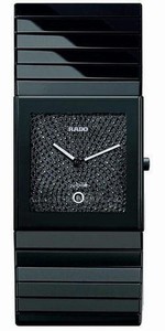 Rado Quartz Black Ceramic Diamond Dial Black Ceramic Band Watch #R21718702 (Men Watch)