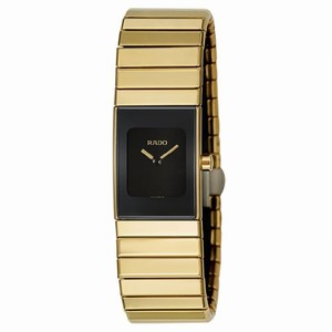 Rado Black Dial Stainless Steel Band Watch #R21895152 (Women Watch)