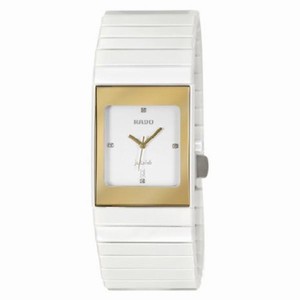 Rado Ceramica Quartz Diamonds Dial White Ceramic 27mm# R21984702 (Women Watch)