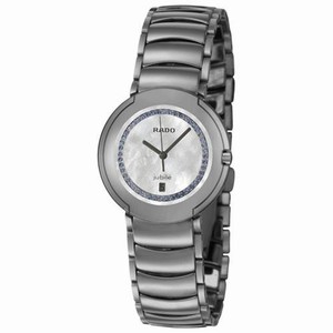 Rado Coupole Quartz Diamonds Border Dial Stainless Steel and Ceramic Watch# R22593742 (Women Watch)