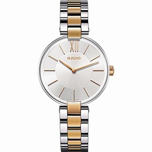 Rado Coupole Quartz Analog Two Tone Stainless Steel Watch# R22850103 (Women Watch)