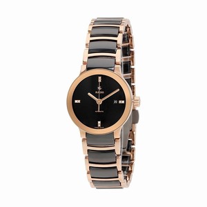 Rado Black Dial Fixed Band Watch #R30183712 (Women Watch)