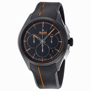 Rado Hyperchrome Automatic Chronograph Date Black Rubber Watch# R32525169 (Men Watch)