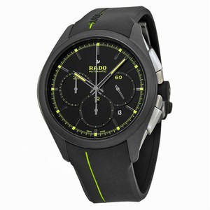 Rado Hyperchrome Automatic Chronograph Date Black Rubber Watch# R32525179 (Men Watch)