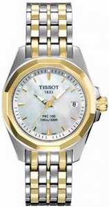 Tissot PRC100 Quartz Mother of Pearl Dial Two Tone Stainless Steel Watch # T008.010.22.111.00 (Women Watch)