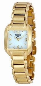 Tissot T-Trend T-Wave Quartz Gold Tone Watch # T02.5.285.82 (Women Watch)