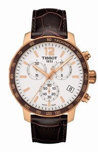 Tissot T-Sport Quickster Quartz Chronograph Date Brown Leather Watch# T095.417.36.037.00 (Men Watch)