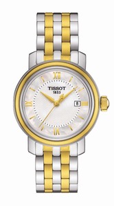 Tissot T-Classic Bridgeport Quartz Mother of Pearl Dial Date Two Tone Stainless Steel Watch# T097.010.22.118.00 (Women Watch)