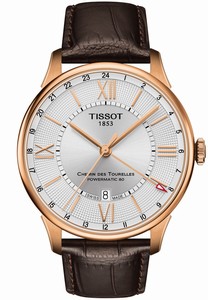 Tissot Chemin Des Tourelles Powermatic 80 Brown Leather Watch # T099.429.36.038.00 (Men Watch)