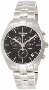 Tissot Black Dial Fixed Stainless Steel Band Watch #T101.417.11.051.00 (Men Watch)