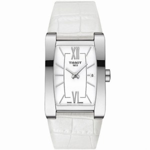 Tissot Generosi-T Quartz Analog Date White Leather Watch# T105.309.16.018.00 (Women Watch)