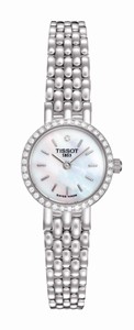 Tissot T-Gold Quartz 18ct White Gold Diamonds Bezel and One Diamond Dial Watch# T74.5.112.76 (Women Watch)