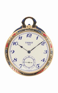 Tissot T-Pocket Mechanical Hand Wind 18ct Gold Small Second Hand Watch# T82.3.608.12 (Unisex Watch)