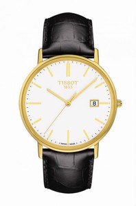 Tissot Quartz Analog Date 18k Yellow Gold Case Black Leather Watch # T922.410.16.011.00 (Men Watch)
