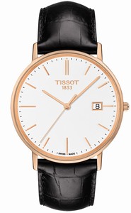 Tissot Quartz Analog Date 18k Rose Gold Case Black Leather Watch # T922.410.76.011.00 (Men Watch)