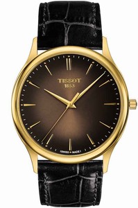 Tissot Quartz Analog 18k Yellow Gold Case Black Leather Watch # T926.410.16.291.00 (Men Watch)