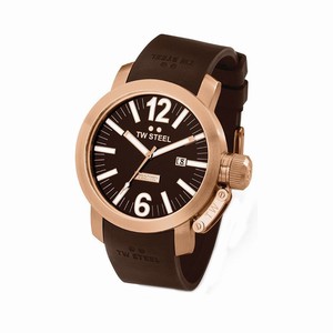 TW Steel Brown Dial Rubber Band Watch #TW101 (Men Watch)