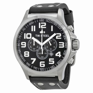 TW Steel Black Quartz Watch #TW413 (Men Watch)