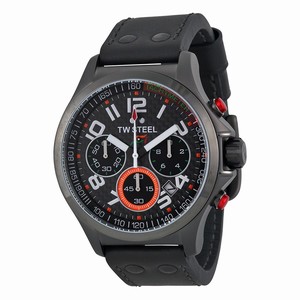 TW Steel Black Carbon Fiber Quartz Watch # TW430 (Men Watch)