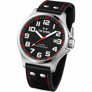 TW Steel Black Dial Leather Band Watch #TW-411 (Women Watch)