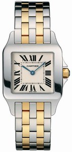 Cartier Calibre 690 Quartz Polished Stainless Steel Silver With Roman Numerals Dial 18k Yellow Gold And Stainless Steel Band Watch #W25067Z6 (Women Watch)