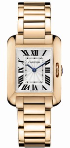 Cartier Quartz 18kt Rose Gold Diamonds Dial 18kt Rose Gold Polished Band Watch #W5310013 (Women Watch)