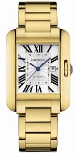 Cartier Automatic 18kt Yellow Gold Silver Dial 18kt Yellow Gold Polished Band Watch #W5310015 ( Watch)