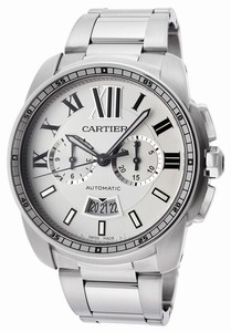 Cartier Calibre de Cartier Chronograph Date Stainless Steel Watch# W7100045 (Men Watch)