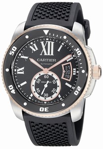 Cartier Swiss automatic Dial color Black Watch # W7100055 (Men Watch)