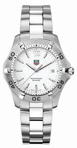 TAG Heuer Aquaracer Quartz White Dial Date Stainless Steel Watch # WAF1111.BA0801 (Men Watch)