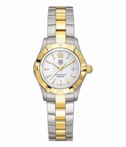 TAG Heuer Aquaracer Quartz Analog Date Two Tone Stainless Steel Watch # WAF1424.BB0814 (Women Watch)