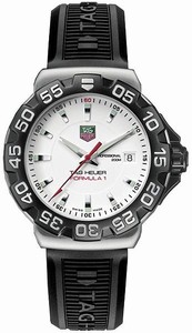 TAG Heuer Formula 1 Quartz White Dial Date Black Rubber Watch # WAH1111.BT0714 (Men Watch)