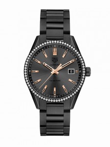 TAG Heuer Carrera Quartz Date Diamond Bezel Black Titanium Watch# WAR1115.BA0602 (Women Watch)