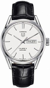 TAG Heuer Silver Dial Crocodile Leather Band Watch #WAR201B.FC6266 (Men Watch)