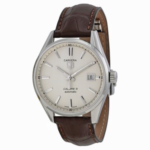 TAG Heuer Carrera Automatic Calibre 5 Analog Date Brown Leather Watch #WAR211B.FC6181 (Men Watch)