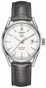 TAG Heuer Silver Dial Crocodile Leather Band Watch #WAR211B.FC6336 (Men Watch)