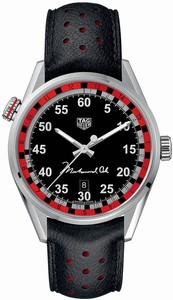 TAG Heuer Carrera Muhammad Ali Special Edition Automatic Black Leather Watch# WAR2A11.FC6337 (Men Watch)