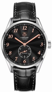 TAG Heuer Carrera Automatic Calibre 6 Heritage Black Dial Date Leather Watch #WAS2114.FC6180 (Men Watch)