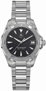 TAG Heuer Aquaracer Quartz Black Dial Date Stainless Steel Watch #WAY1310.BA0915 (Women Watch)