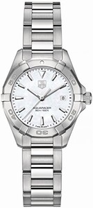 TAG Heuer Aquaracer Quartz Mother Of Pearl Dial Date Stainless Steel Watch #WAY1412.BA0920 (Women Watch)