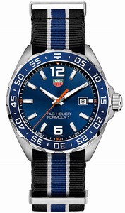 TAG Heuer Formula 1 Quartz Blue Dial Date Nato Strap Watch# WAZ1010.FC8197 (Men Watch)