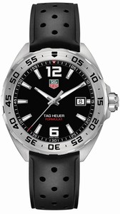 TAG Heuer Black Dial Rubber Band Watch #WAZ1112.FT8023 (Men Watch)