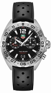 TAG Heuer Black Dial Rubber Band Watch # WAZ111A.FT8023 (Men Watch)