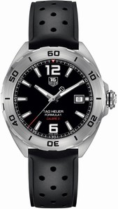 TAG Heuer Formula 1 Automatic Calibre 5 Date Black Rubber Watch# WAZ2113.FT8023 (Men Watch)