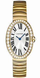 Cartier Quartz 18kt Yellow Gold Silver Dial 18kt Yellow Gold Polished Band Watch #WB520019 (Women Watch)